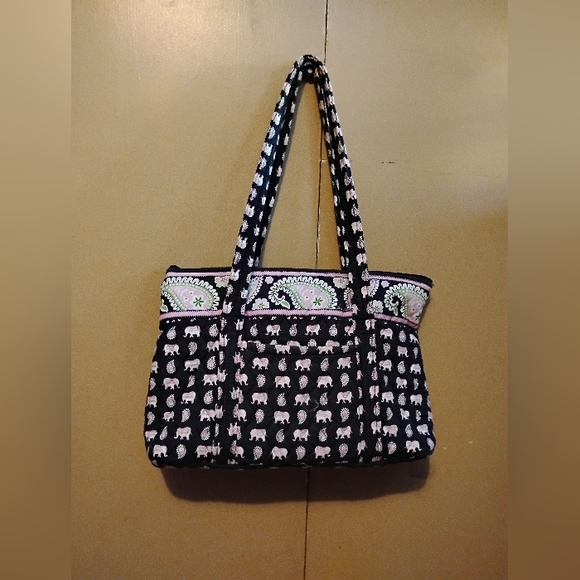 Vera Bradley Pink Elephant Tote Bag - Picture 1 of 9